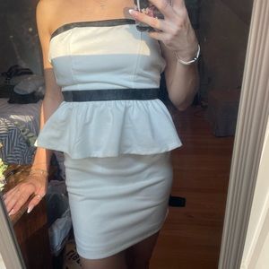 cute strapless charlotte russe mini white dress